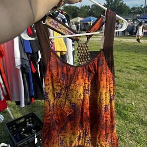 Women's Multi and Orange Vests-tanks-cami